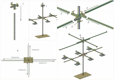 Установка продольных штанг
